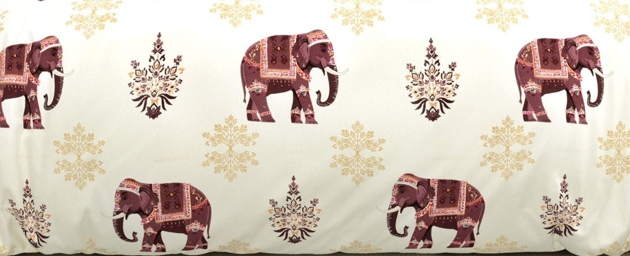 Close View Eleephant Print Bedsheet Super King Size (1+2 Set)