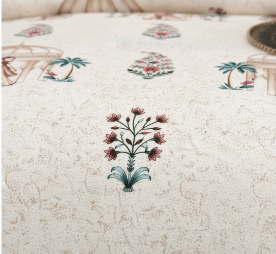 Jal Mahal Pure Cotton Super King Bedsheet | Luxora Luxe