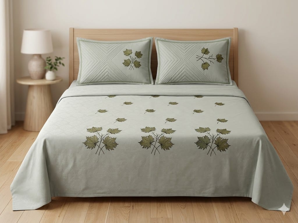 premium embroidery bedsheet set