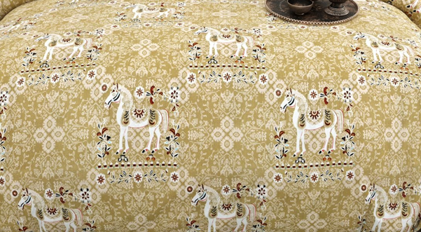 close view of royal horse print