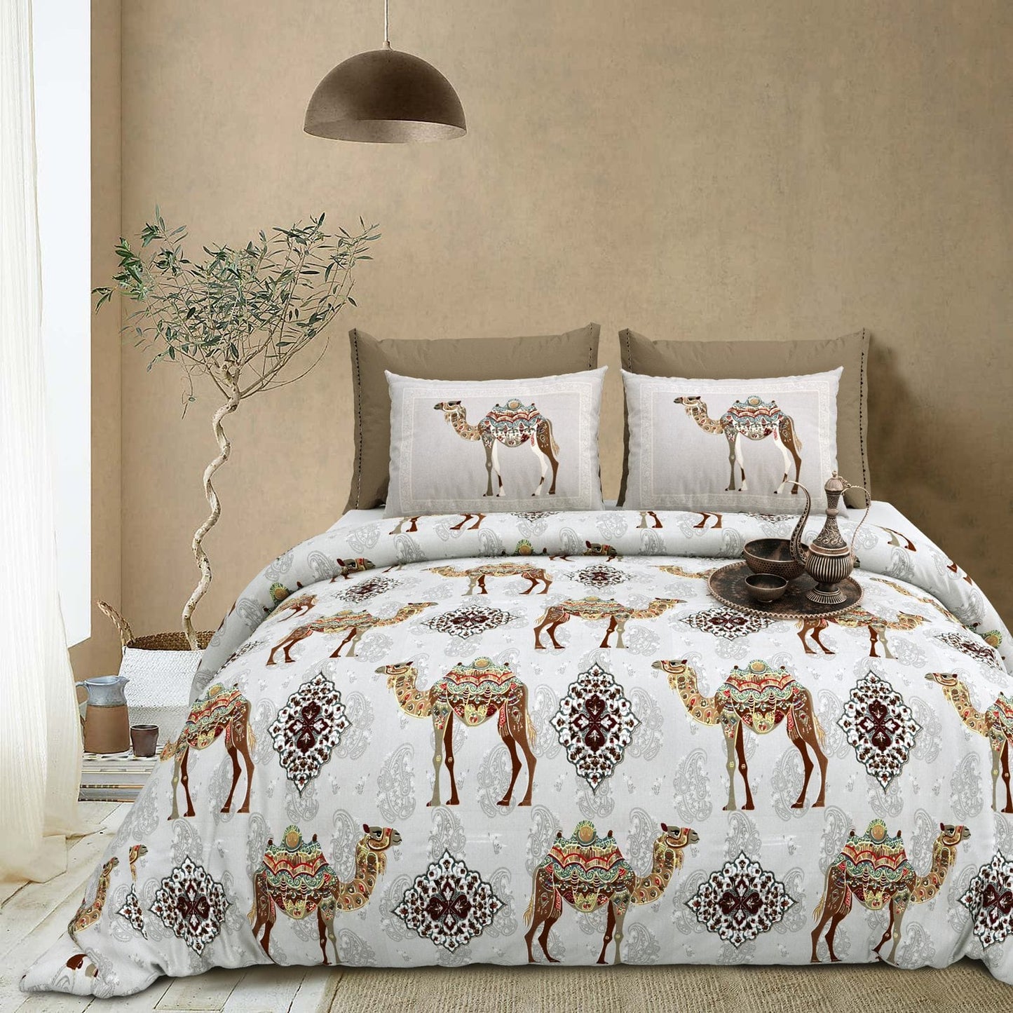 pure cotton bedsheet super king size 108 x 108 inches